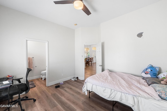 42094 W 21st St, Lancaster, CA 93536 - bedroom with wood finished floors and ceiling fan
