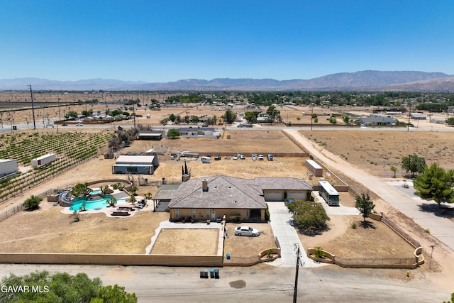 42094 W 21st St, Lancaster, CA 93536 - aerial view of sparsely populated area featuring a mountain backdrop