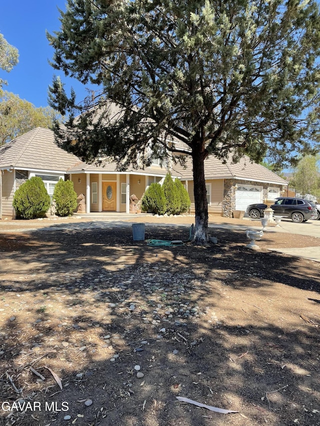 32941 Agua Dulce Canyon Rd, Agua Dulce, CA 91390 - view of property hidden behind natural elements with driveway and a tiled roof
