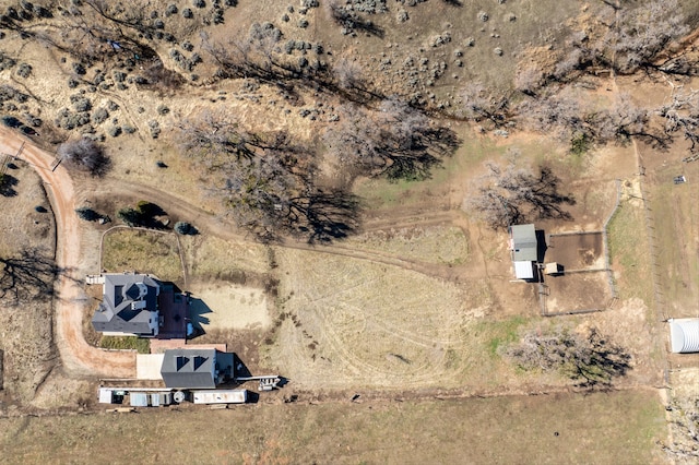 aerial view with a rural view