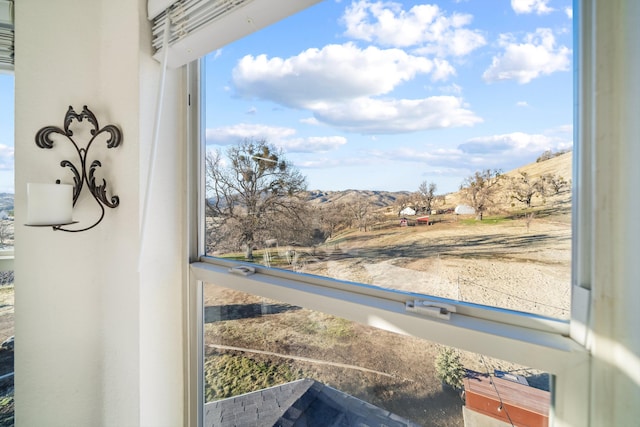 room details with a mountain view