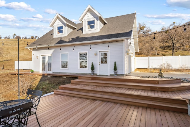 exterior space with french doors