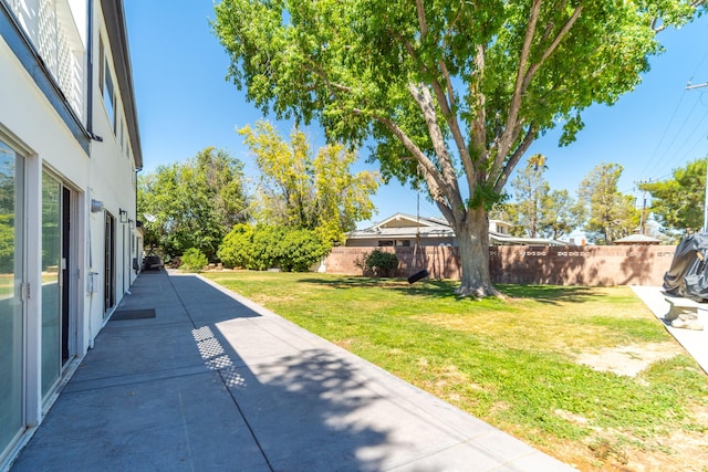 view of yard featuring a patio area