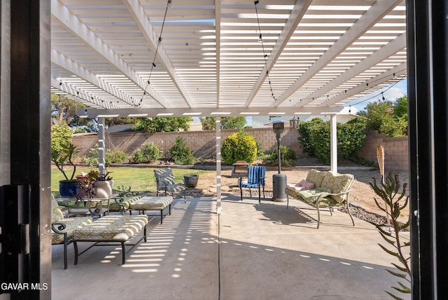2512 Mildwood Ct, Lancaster, CA 93536 - fenced backyard featuring a pergola and a patio area