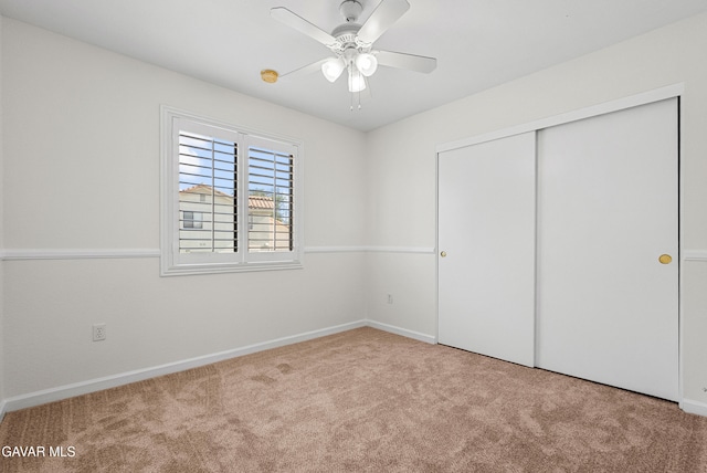 2512 Mildwood Ct, Lancaster, CA 93536 - unfurnished bedroom with carpet flooring, a closet, and ceiling fan