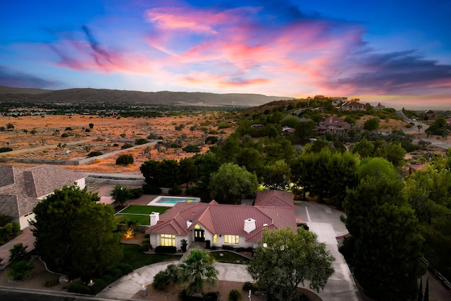 41901 Cll Clarita, Lancaster, CA 93536 - aerial view at dusk of a mountain view