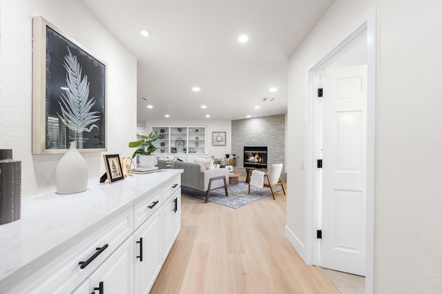 41901 Cll Clarita, Lancaster, CA 93536 - hallway with light wood-style flooring and recessed lighting