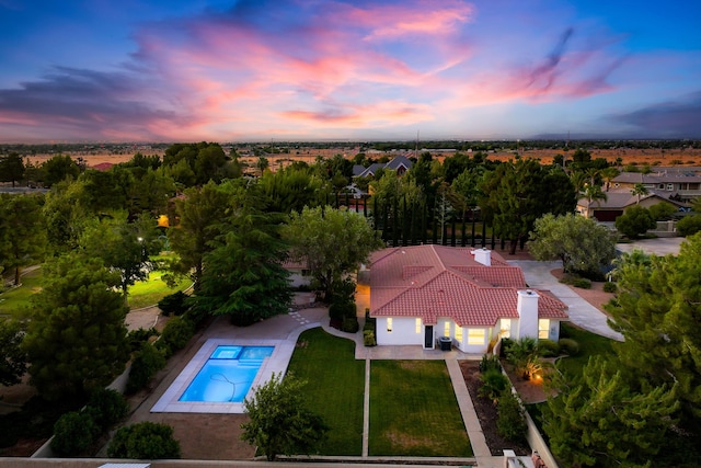 41901 Cll Clarita, Lancaster, CA 93536 - aerial view of property and surrounding area with a pool area