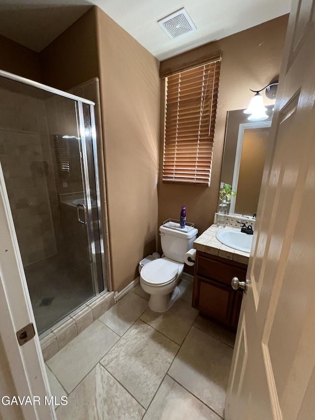 2812 Crocus Pl, Palmdale, CA 93551 - full bath featuring vanity, a stall shower, and tile patterned floors