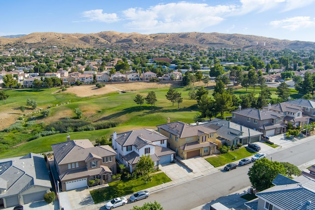 aerial view featuring a mountain view