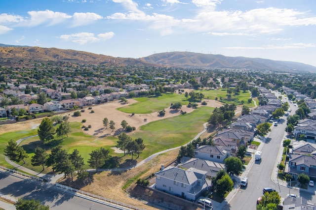 bird's eye view featuring a mountain view