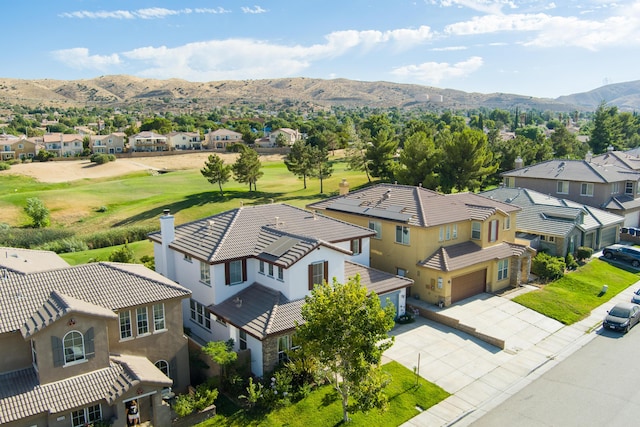 aerial view featuring a mountain view