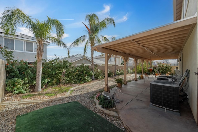 view of patio featuring cooling unit