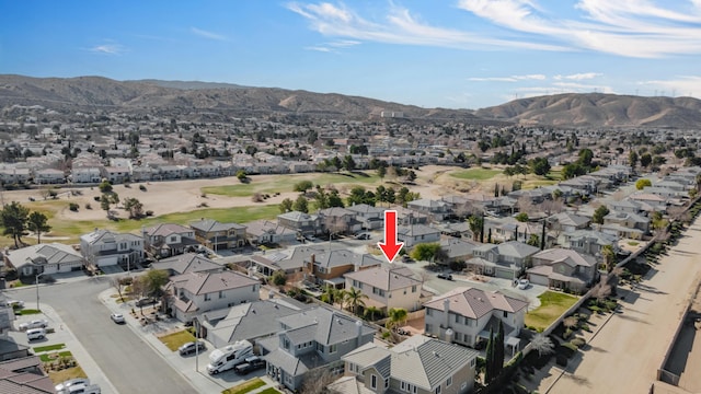 aerial view featuring a mountain view