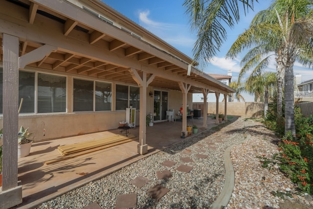 rear view of house with a patio area