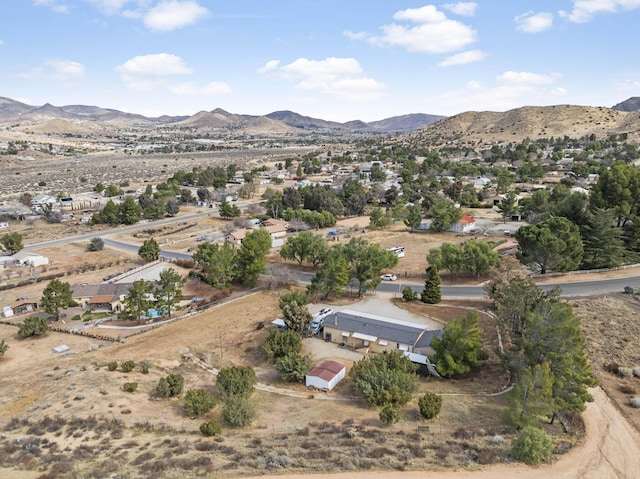 bird's eye view featuring a mountain view
