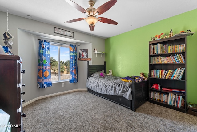 18551 Jacks Hill Rd, Tehachapi, CA 93561 - bedroom with carpet floors and a ceiling fan