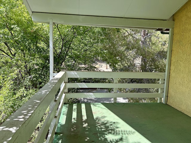 view of patio with a balcony