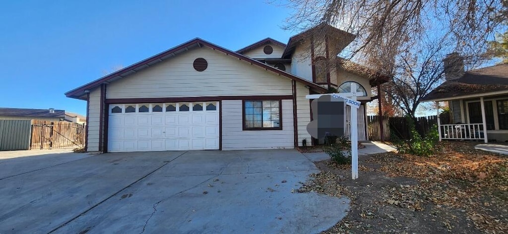 view of front of house featuring a garage