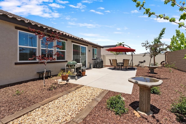 view of patio / terrace with a fenced backyard