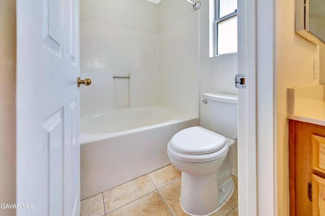 3524 San Jacinto Ave, Rosamond, CA 93560 - bathroom with vanity, shower / tub combination, and tile patterned floors