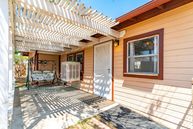 view of patio / terrace with a pergola