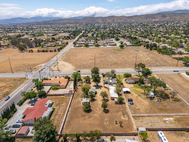 aerial view featuring a mountain view