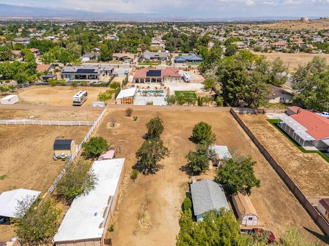 aerial view featuring a residential view