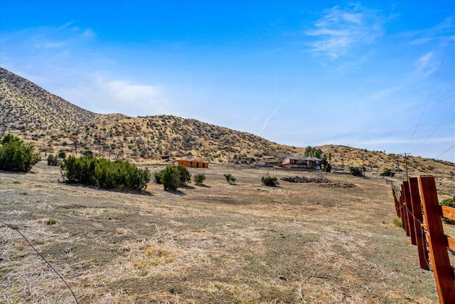 view of mountain feature featuring a rural view