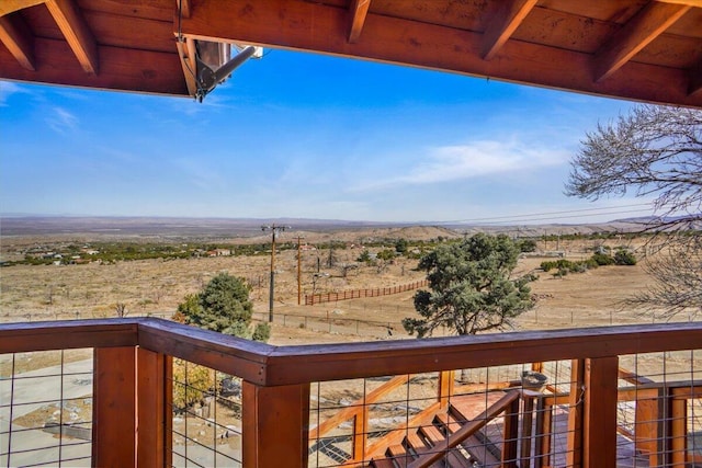 balcony with a mountain view