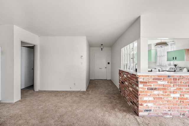 interior space featuring carpet floors