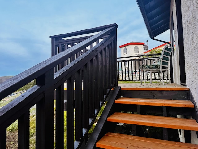 view of stairway