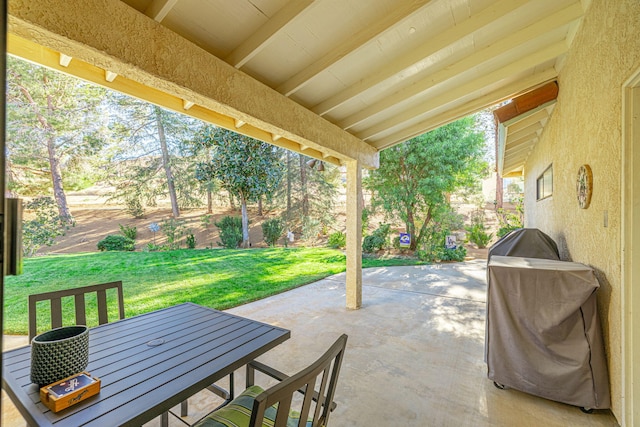 view of patio featuring grilling area