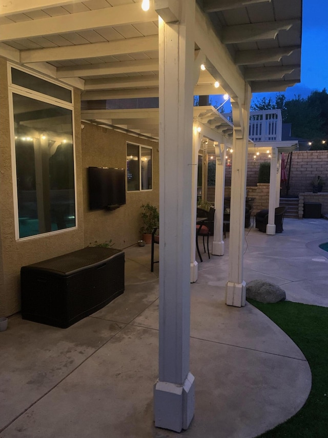 view of patio / terrace with fence