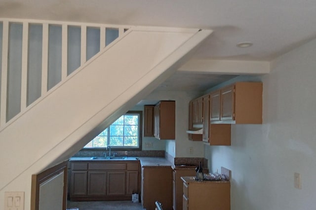kitchen featuring a sink, under cabinet range hood, and range