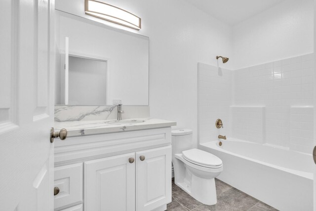 2929 W 28th St, Rosamond, CA 93560 - full bathroom with vanity, toilet, and shower / tub combination