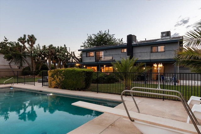42722 W 20th St, Lancaster, CA 93534 - view of pool with fence and a diving board