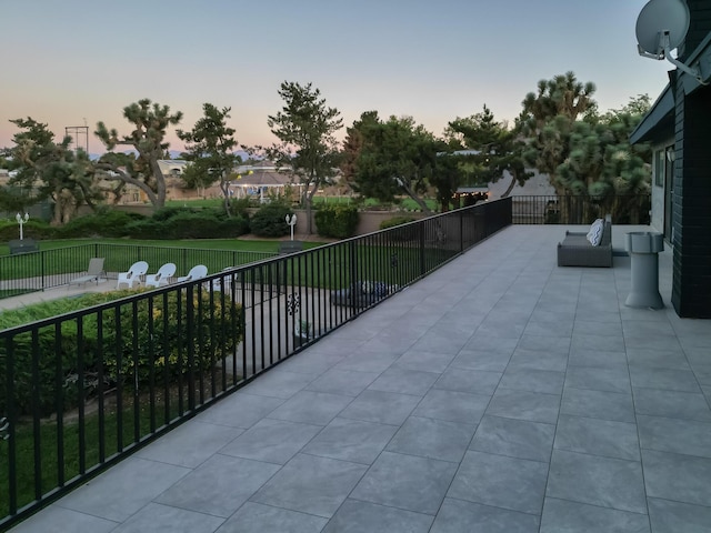 42722 W 20th St, Lancaster, CA 93534 - patio terrace at dusk featuring a balcony