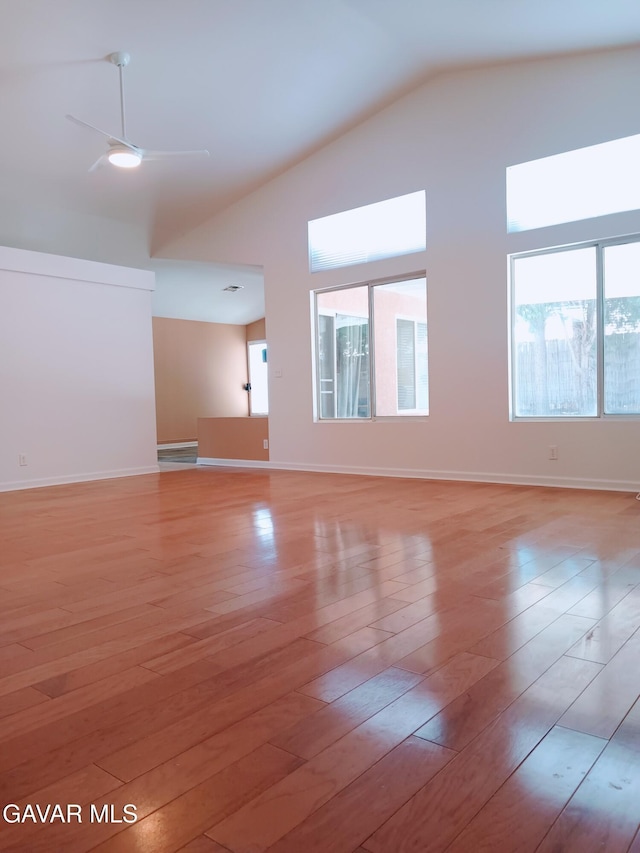6310 Treehaven Ct, Lancaster, CA 93536 - unfurnished room with light wood finished floors and high vaulted ceiling