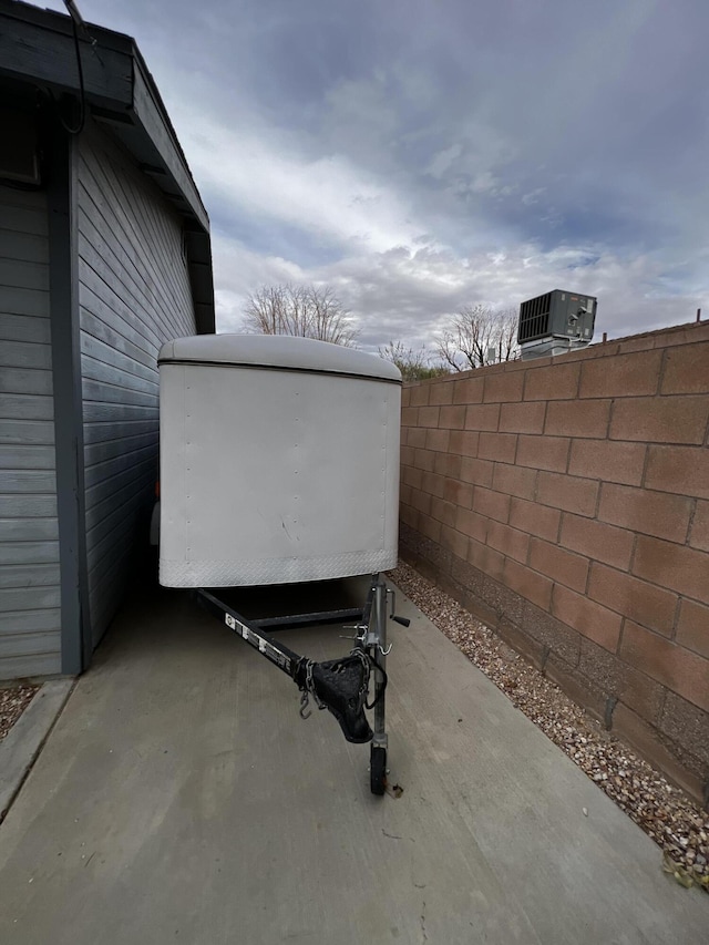 view of patio / terrace with central air condition unit