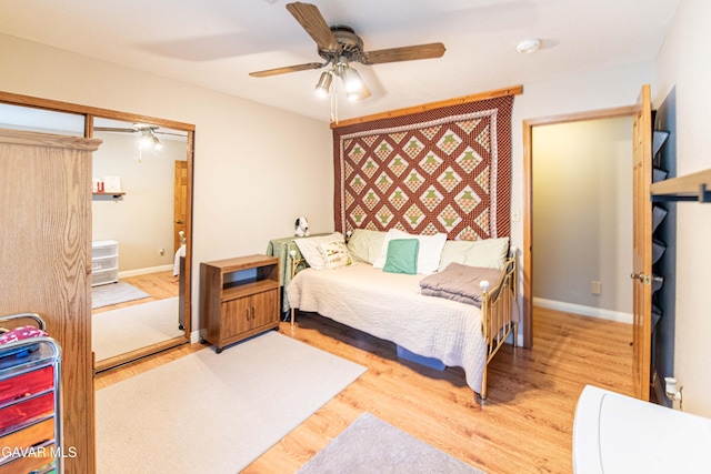 43710 Shiloh Ln, Lancaster, CA 93535 - bedroom featuring wood finished floors and ceiling fan