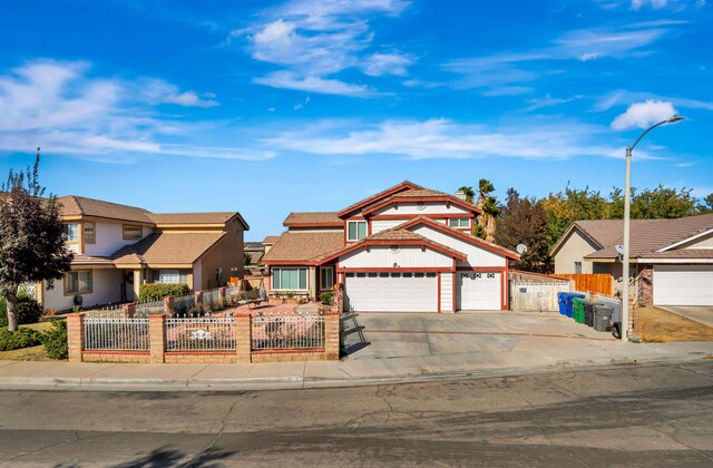 view of front facade with a garage