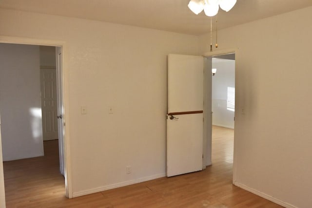 empty room featuring light hardwood / wood-style floors