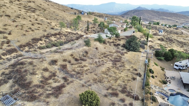 aerial view featuring a mountain view