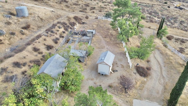 bird's eye view featuring a rural view