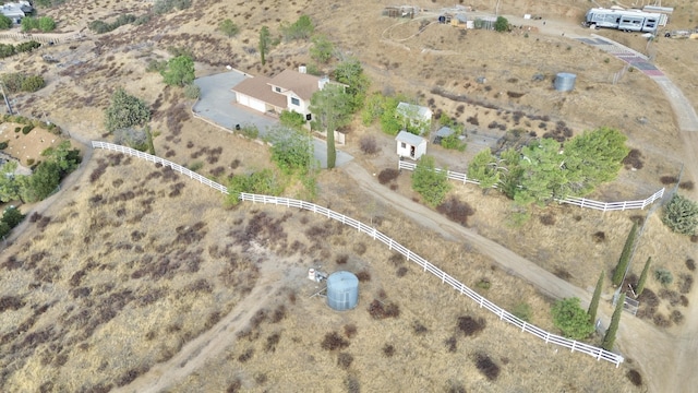 bird's eye view with a rural view