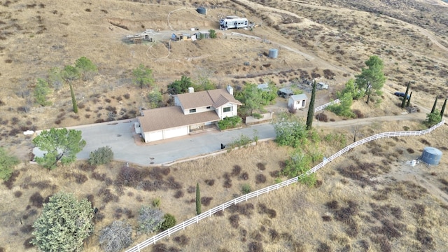 bird's eye view with a rural view