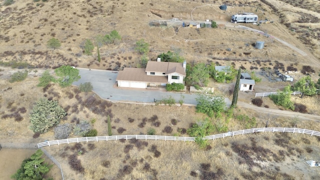 bird's eye view featuring a rural view