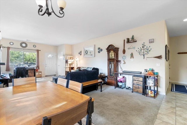 350 E Nugent St, Lancaster, CA 93535 - dining room featuring a chandelier