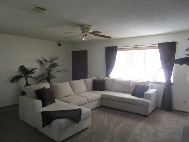 9755 E E Ave S Unit 12, Littlerock, CA 93543 - living room with a ceiling fan and carpet